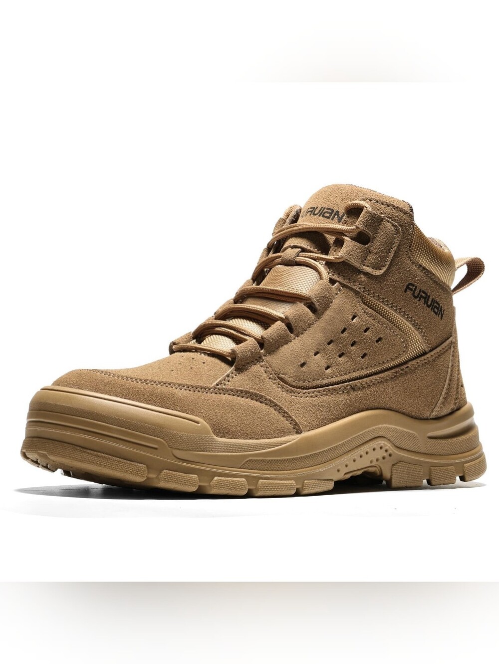 Mens Durable Outdoor Tactical Mid-Top Non Slip Work Hike Climb Trek Boots Tan 13